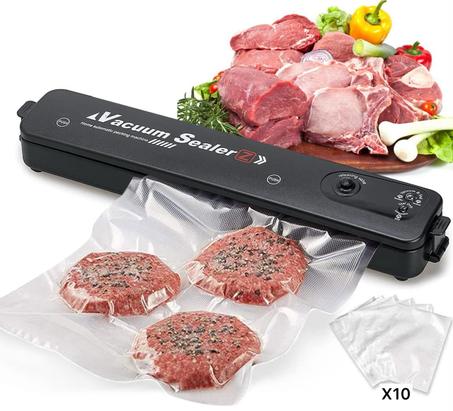 جهاز تغليف و سحب الهواء لحفظ الأطعمة مع 10 حقائب بلاستيكية مجانية مع كل عملية شراء