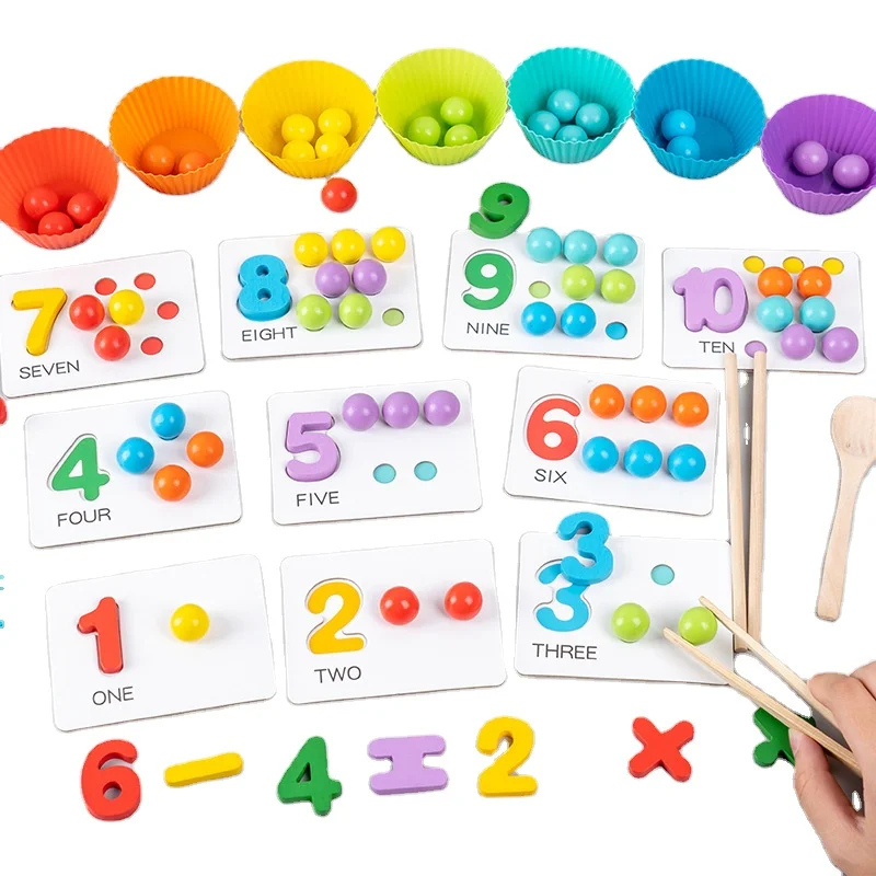 number cognitive operation bead matching game