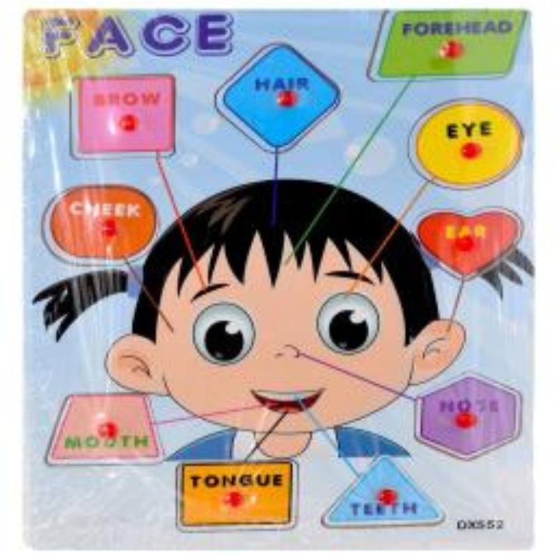 Puzzle visage et corps fille/Garcon en francais et anglais