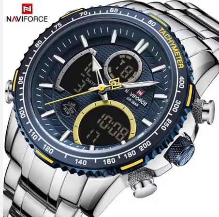 Naviforce 9182 Men's Dual Display Chronograph Watch