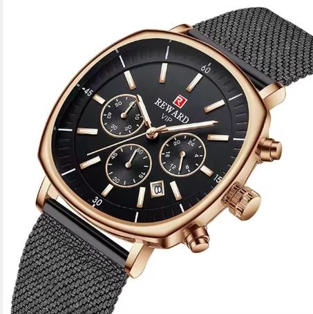 Reward Men's Ultra-Thin Square Quartz Watch