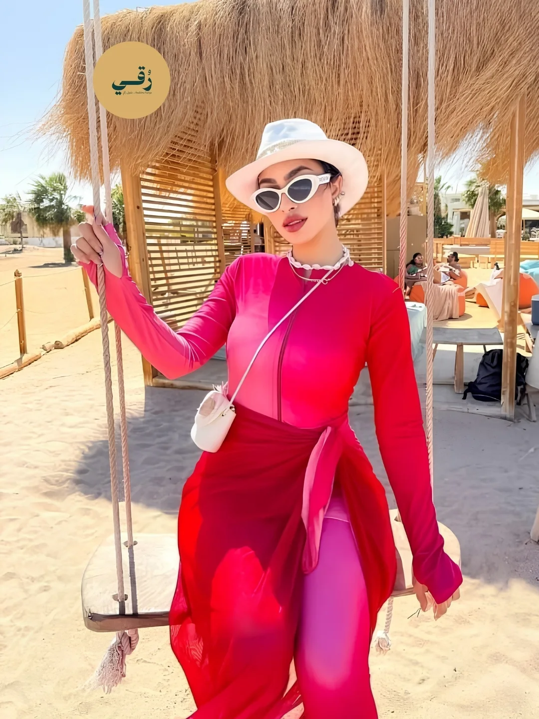 Burkini Polyamide 4 Pièces Premium avec Cache-Maillot