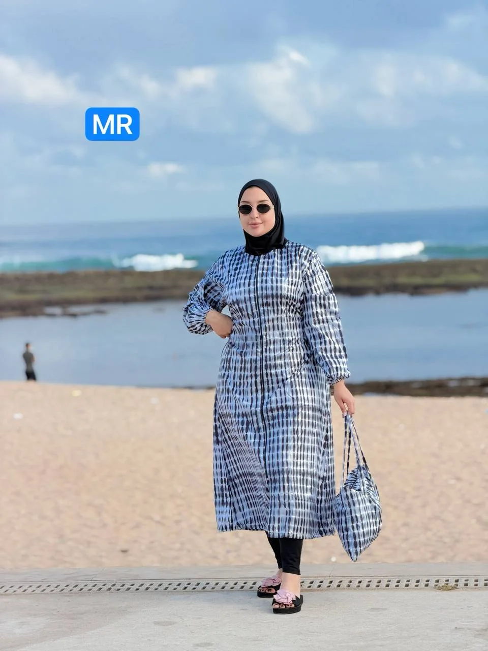 Burkini Long Imprimé Tie-Dye Femme - Style Moderne