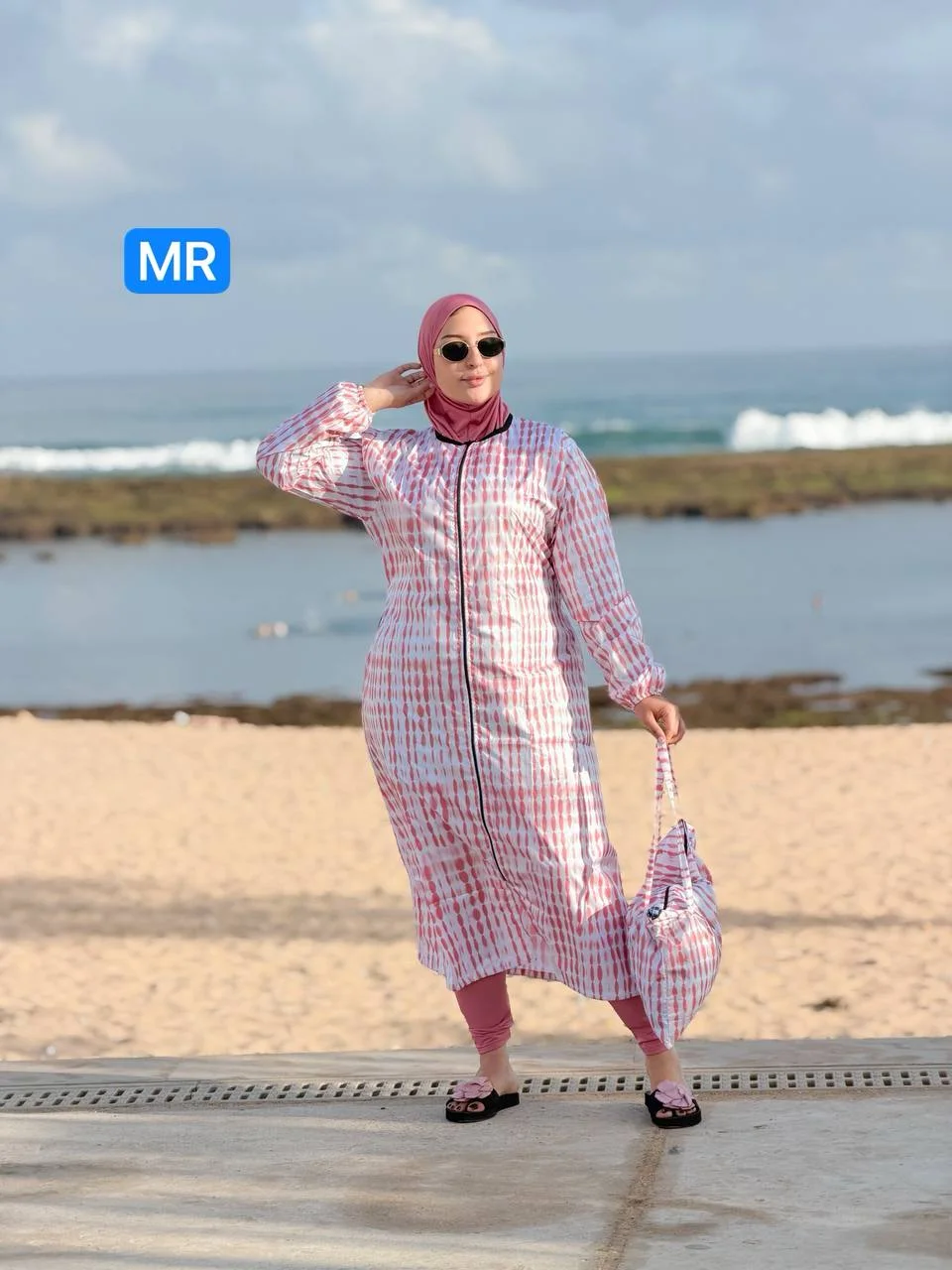 Burkini Long Imprimé Tie-Dye Femme - Style Moderne