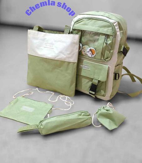 طقم حقائب مدرسية (5 قطع) – عملي وأنيق بألوان كيوت  (مودال4)