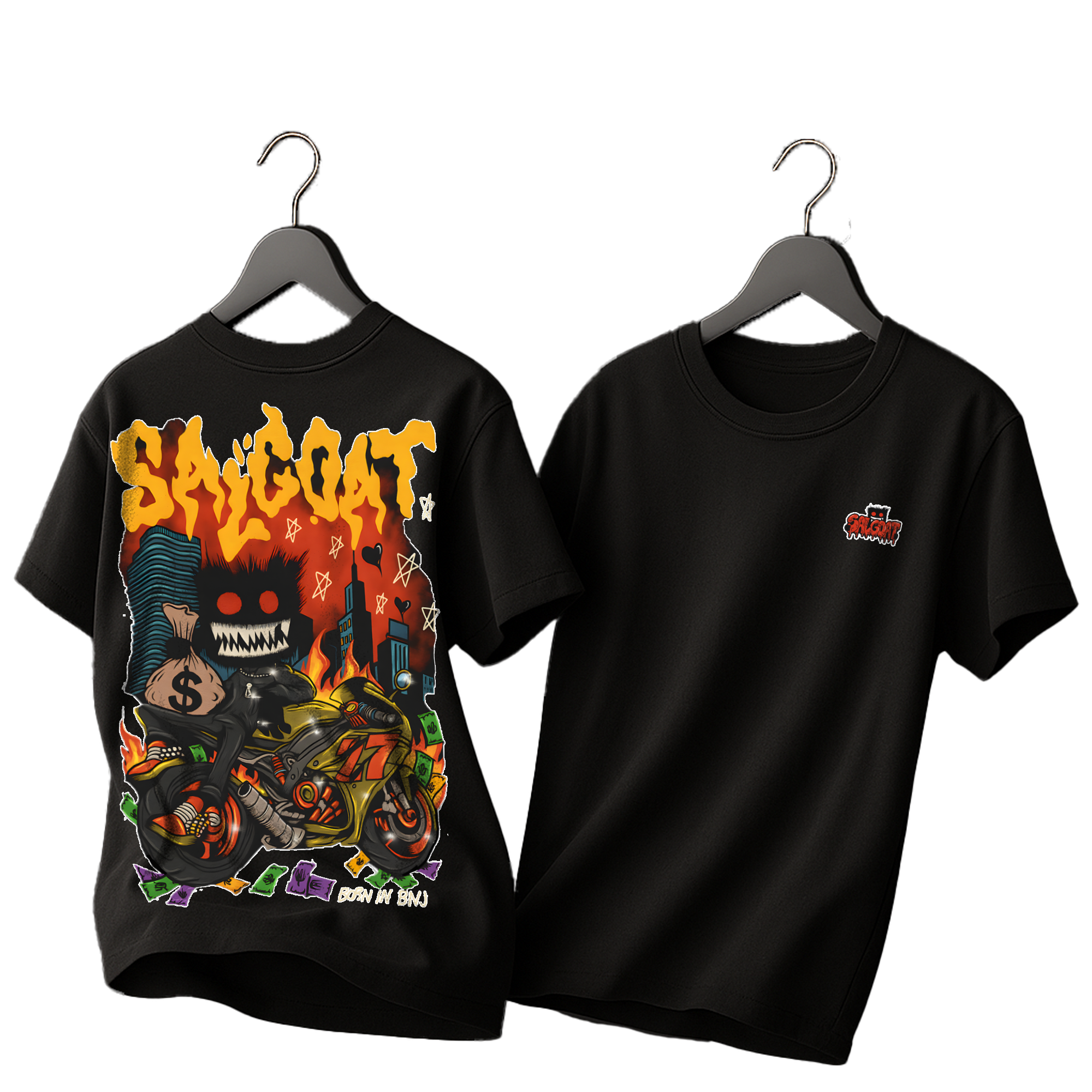 salgoat t-shirt portée par elgrande toto