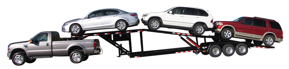 25,000 LB GVWR PROFESSIONAL SERIES DOUBLE DECK FOUR CAR TRAILER