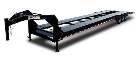 20,000 LB GVWR PROFESSIONAL SERIES OPEN CENTER GOOSENECK TWO TRUCK HAULER TRAILER