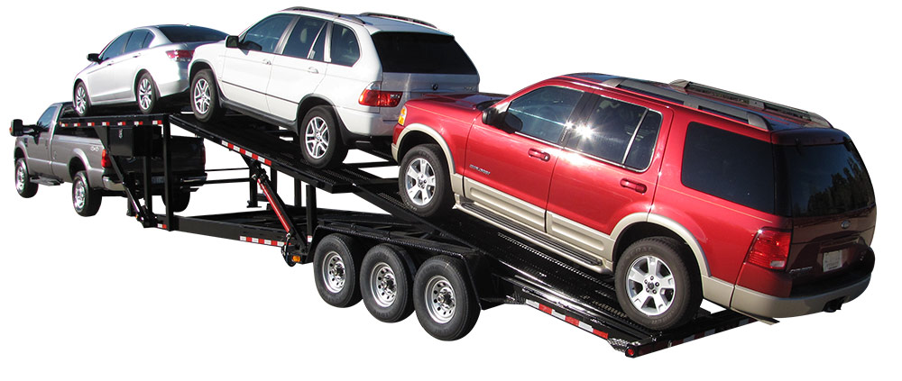 25,000 LB GVWR PROFESSIONAL SERIES DOUBLE DECK FOUR CAR TRAILER