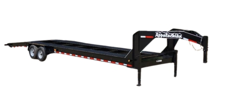 15,000 LB GVWR PROFESSIONAL SERIES OPEN CENTER GOOSENECK TWO CAR HAULER TRAILER