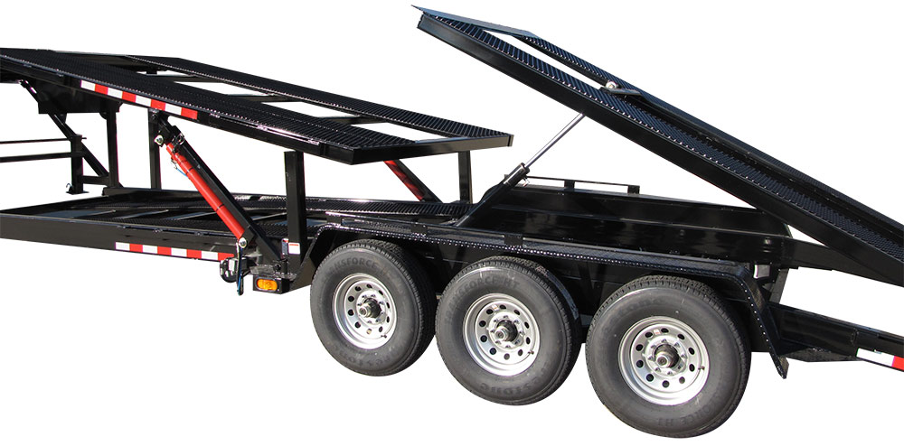 25,000 LB GVWR PROFESSIONAL SERIES DOUBLE DECK FOUR CAR TRAILER
