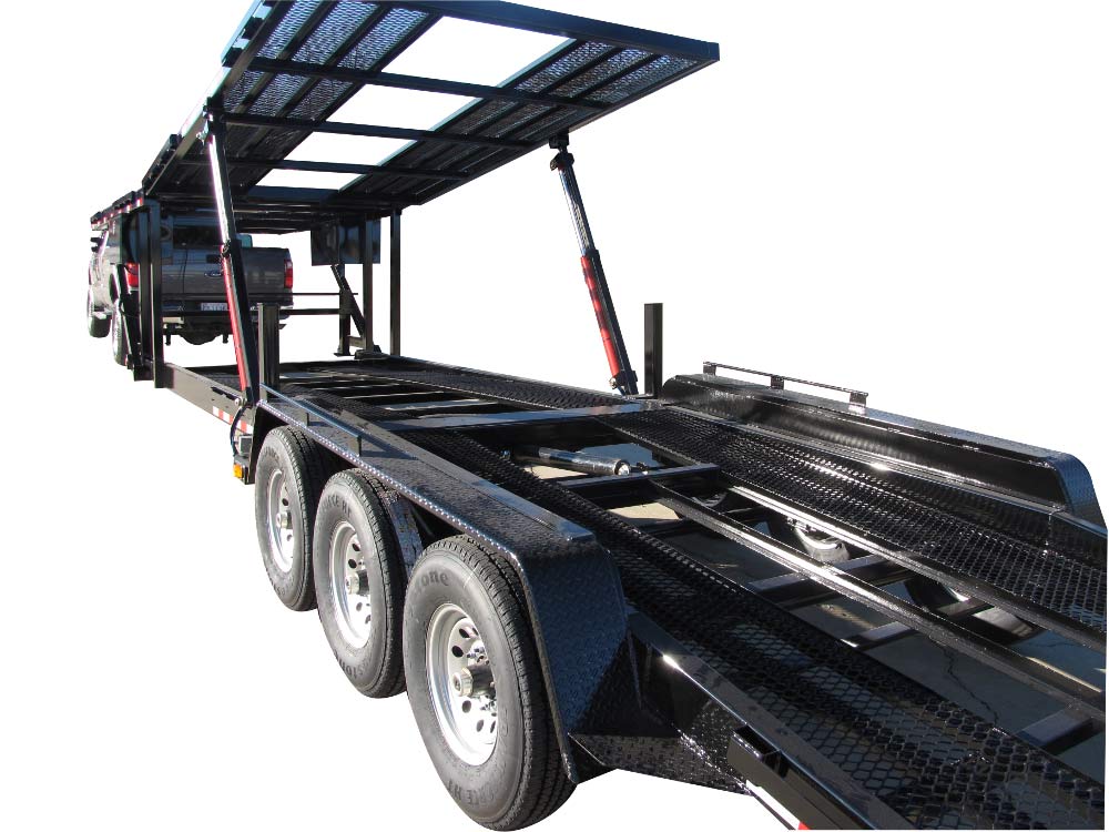 25,000 LB GVWR PROFESSIONAL SERIES DOUBLE DECK FOUR CAR TRAILER