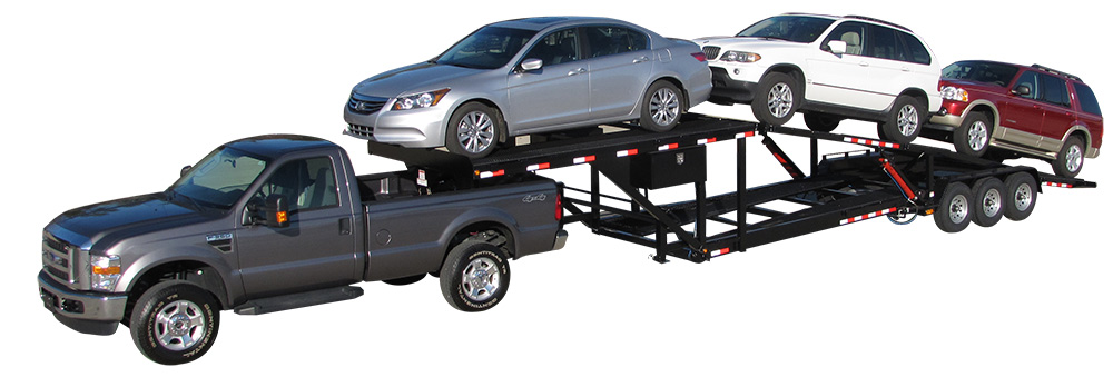 25,000 LB GVWR PROFESSIONAL SERIES DOUBLE DECK FOUR CAR TRAILER
