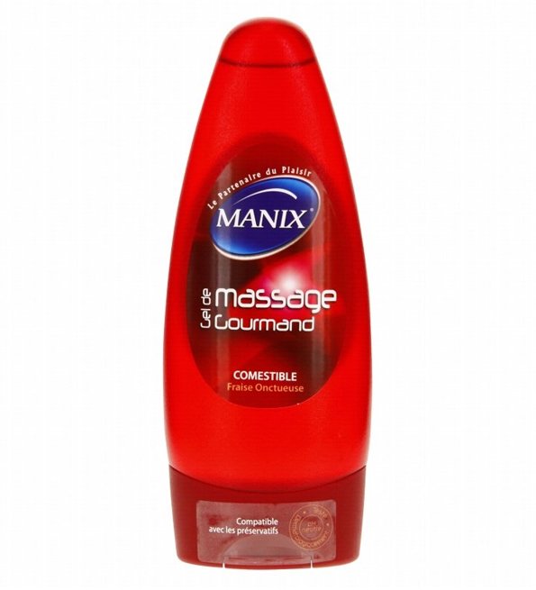 Manix Gel Massage Gourmand Fraise – 200 ml