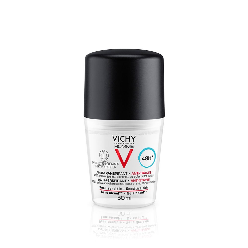Déodorants Vichy Homme Déodorant Bille Anti-Traces 48H Protection Chemises Peau Sensible | 50ml