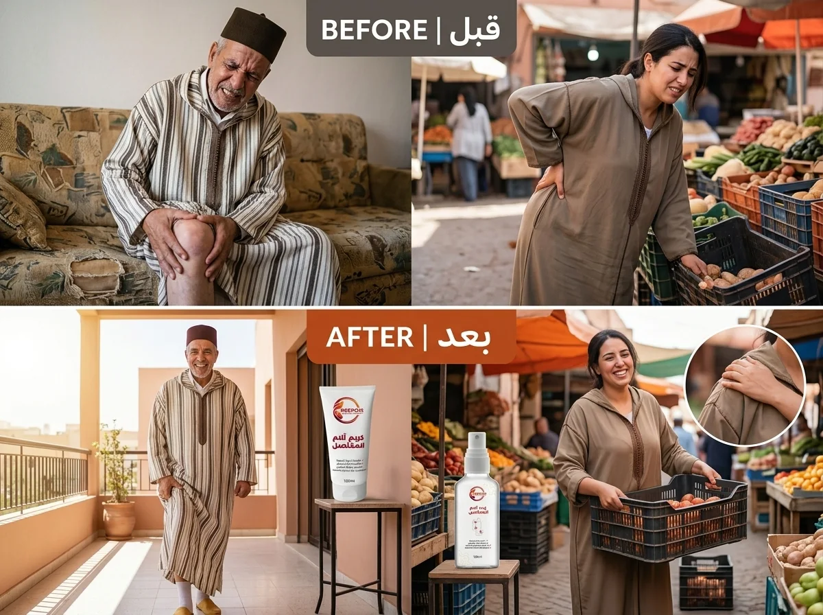 كريم + زيت آلام المفاصل، راحة موضعية حقيقية