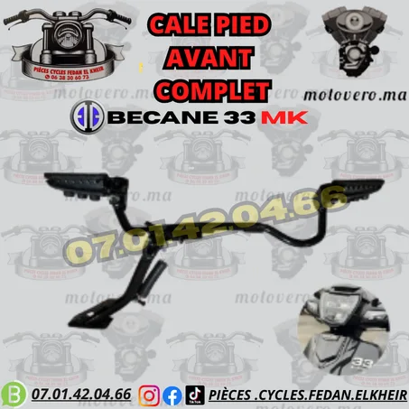 repose pied avant complet BECANE 33 MK NOUVEAU بوزبيات قدام
