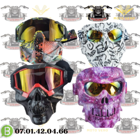 Masque Multi-couleur simple et tête de mort  ماسك بالألوان سامبل و جمجمة