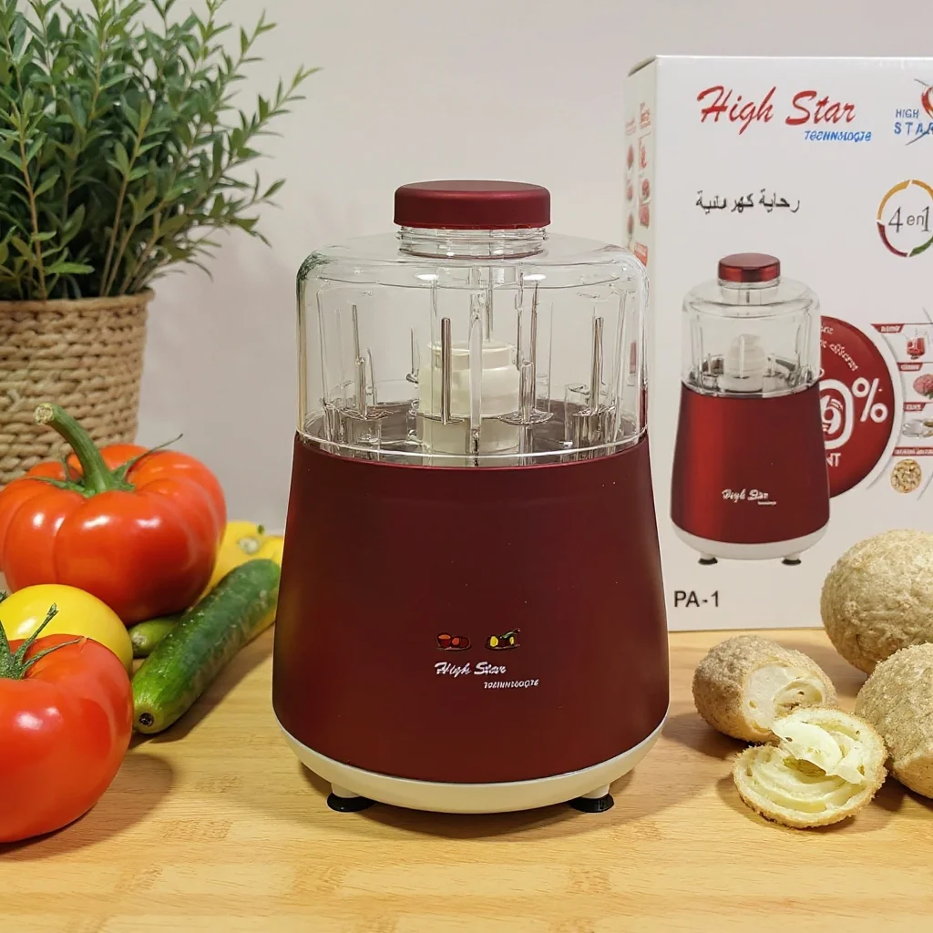 Hachoir 4 en 1 Multifonction 350W Rouge HighStar