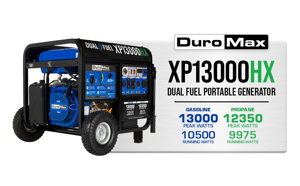 xp13000hx dual fuel portable generator