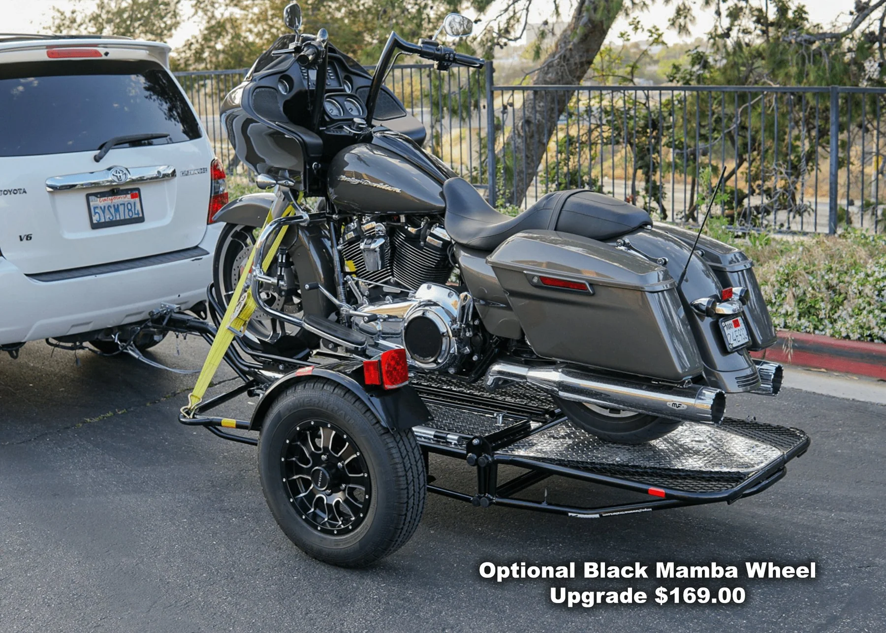 Alpha Sport Single Ride-Up Folding Motorcycle Trailer