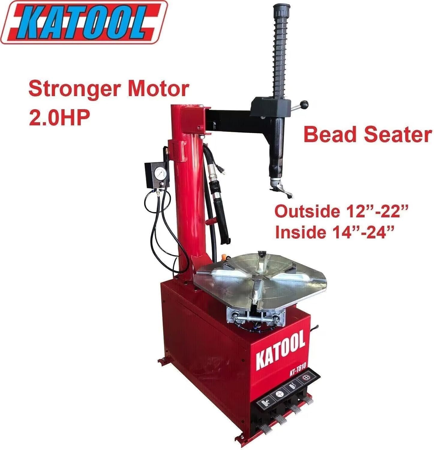 Katool Combo Tire Changer Machine 2.0HP with Bead Blaster Wheel Balancer Machine Tire Machine (KT-T810) + (KT-B760)