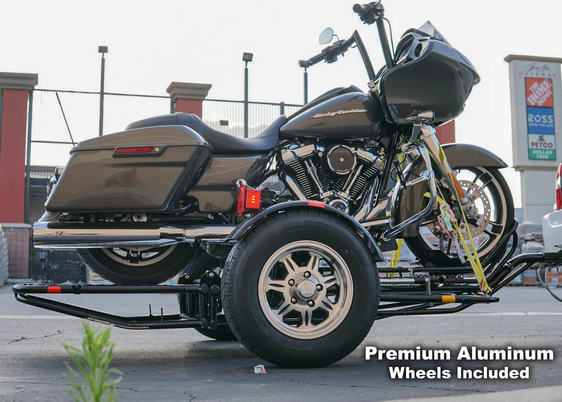 Alpha Sport Single Ride-Up Folding Motorcycle Trailer