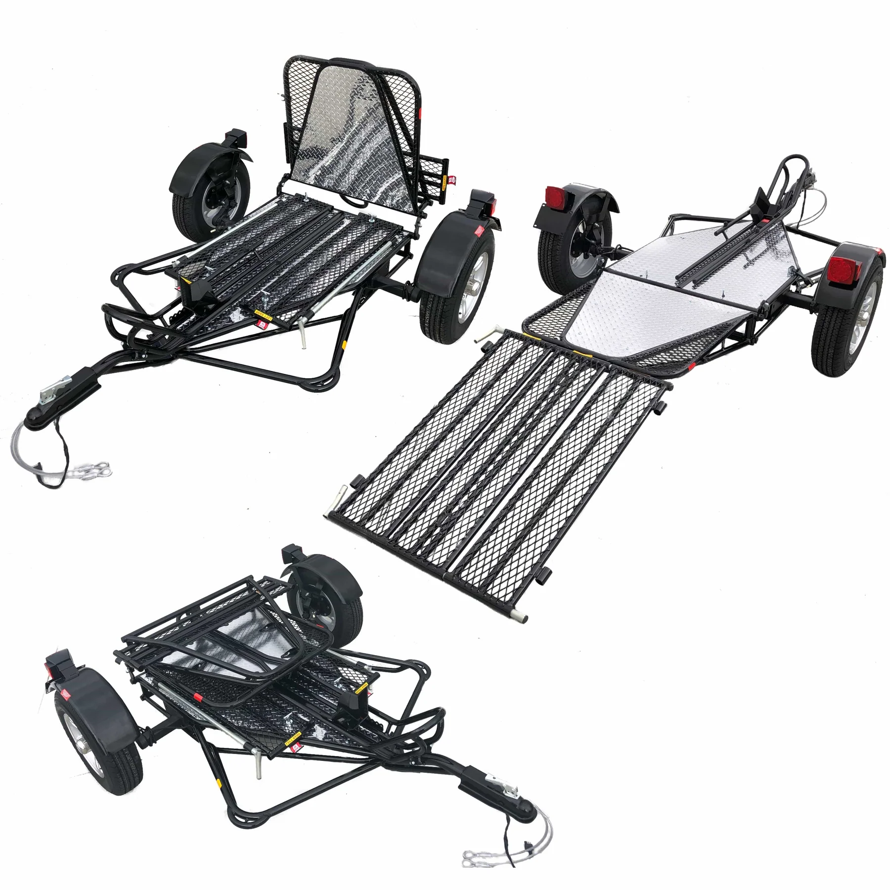 Alpha Sport Single Ride-Up Folding Motorcycle Trailer