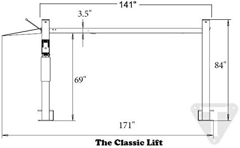 Triumph NSS-8SQ Shorter Classic Lift 8000lbs 4 Post Storage Service Car Auto Lift Truck Hoist