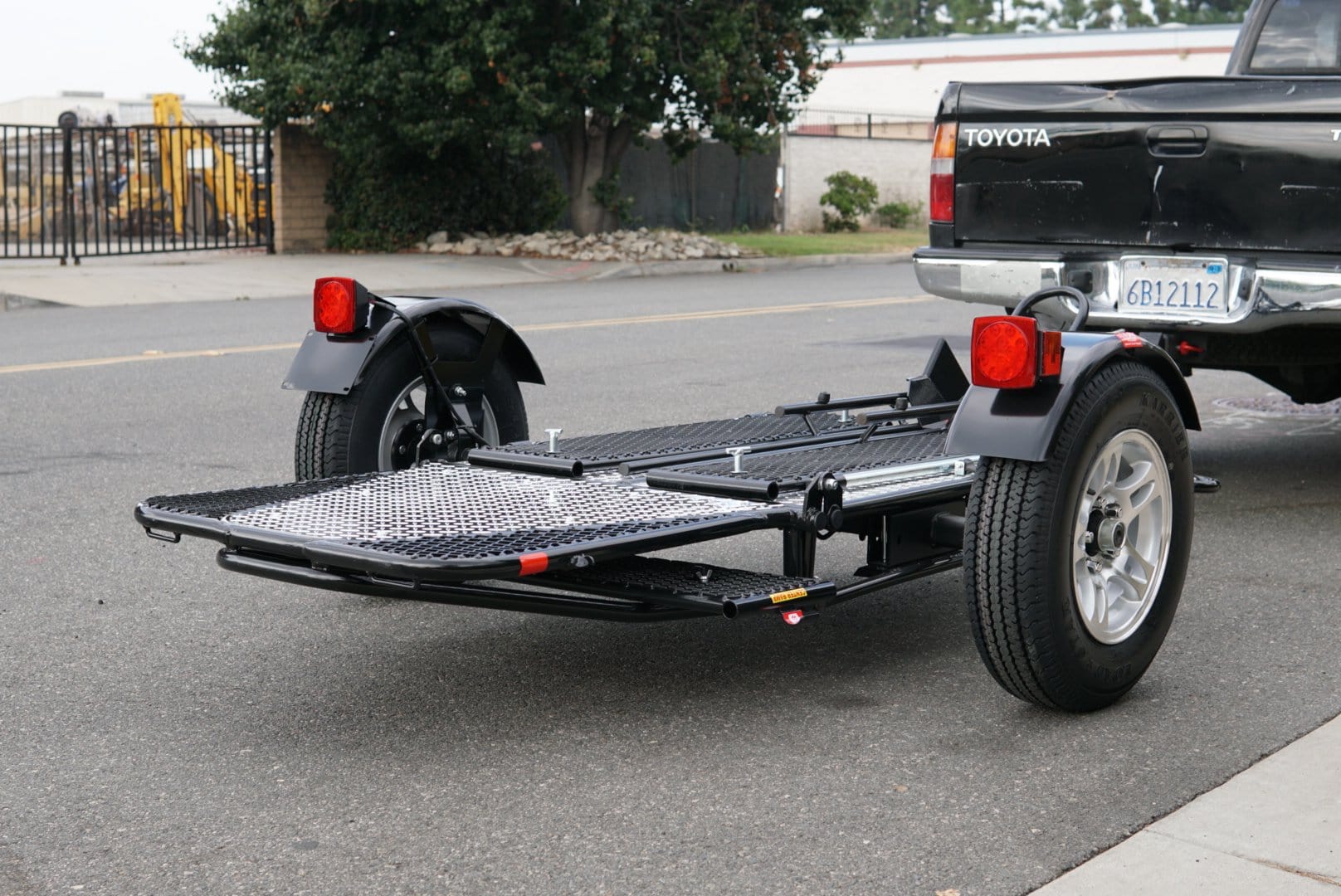 Alpha Sport Single Ride-Up Folding Motorcycle Trailer