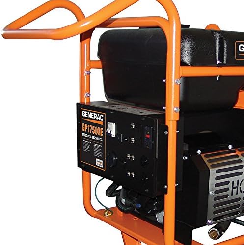 Generac 5735 GP17500E 17500-Watt Gas-Powered Portable Generator - Electric Start for Convenience - Durable Design and Reliable Power for Emergencies and Recreation