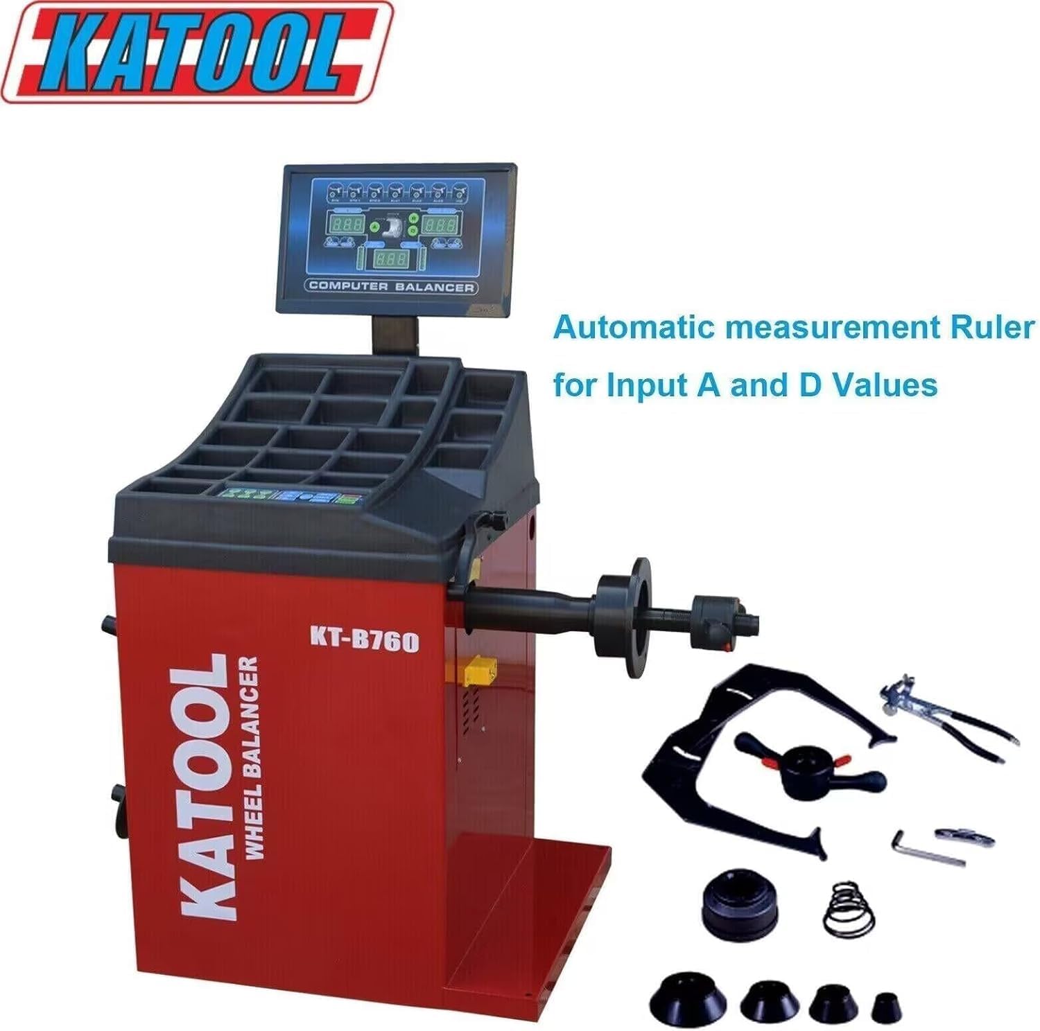 Katool Combo Tire Changer Machine 2.0HP with Bead Blaster Wheel Balancer Machine Tire Machine (KT-T810) + (KT-B760)