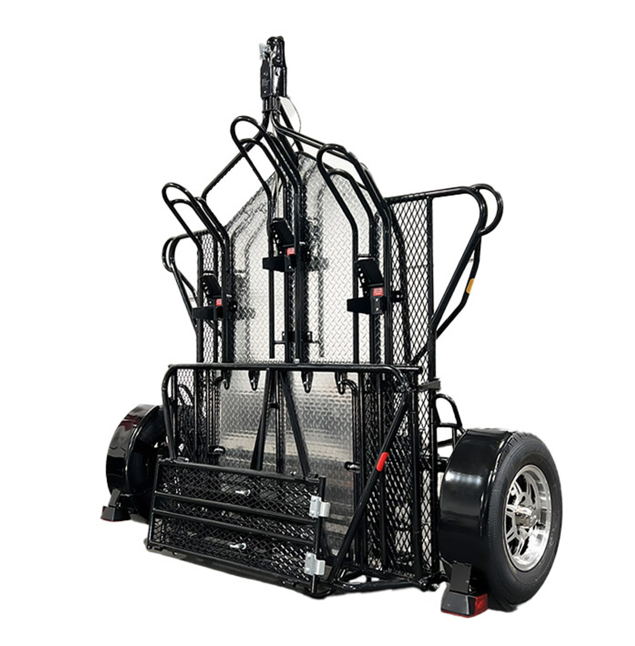 MT3 Stand, Store or Roll Ride-Up 3-Rail Motorcycle Trailer