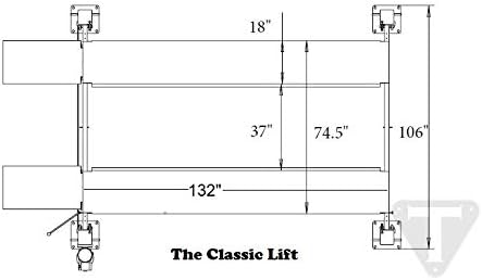 Triumph NSS-8SQ Shorter Classic Lift 8000lbs 4 Post Storage Service Car Auto Lift Truck Hoist