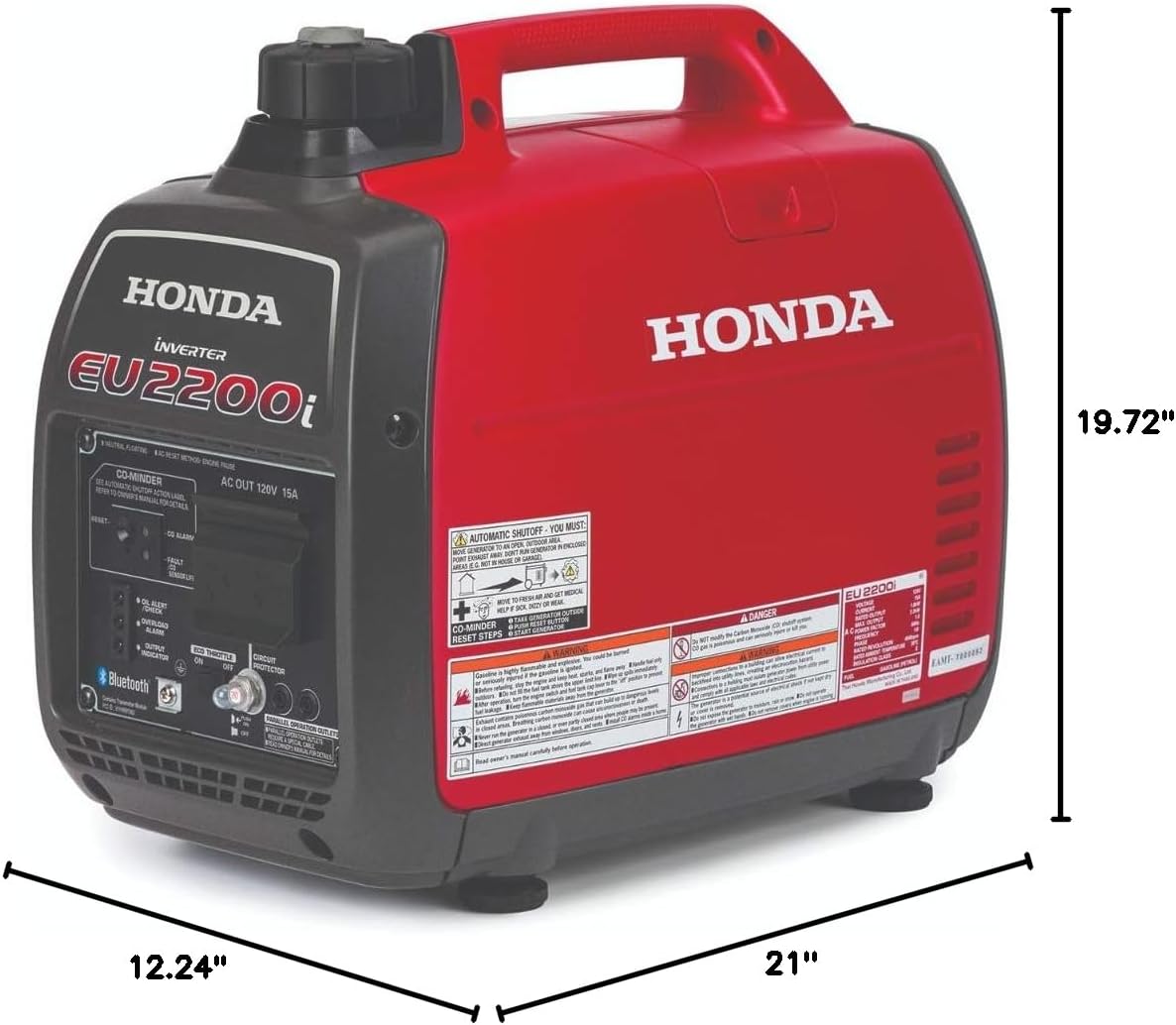 Honda EU2200ITAN 2200-Watt 120-Volt Super Quiet Portable Inverter Generator with CO