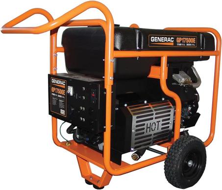 Generac 5735 GP17500E 17500-Watt Gas-Powered Portable Generator - Electric Start for Convenience - Durable Design and Reliable Power for Emergencies and Recreation