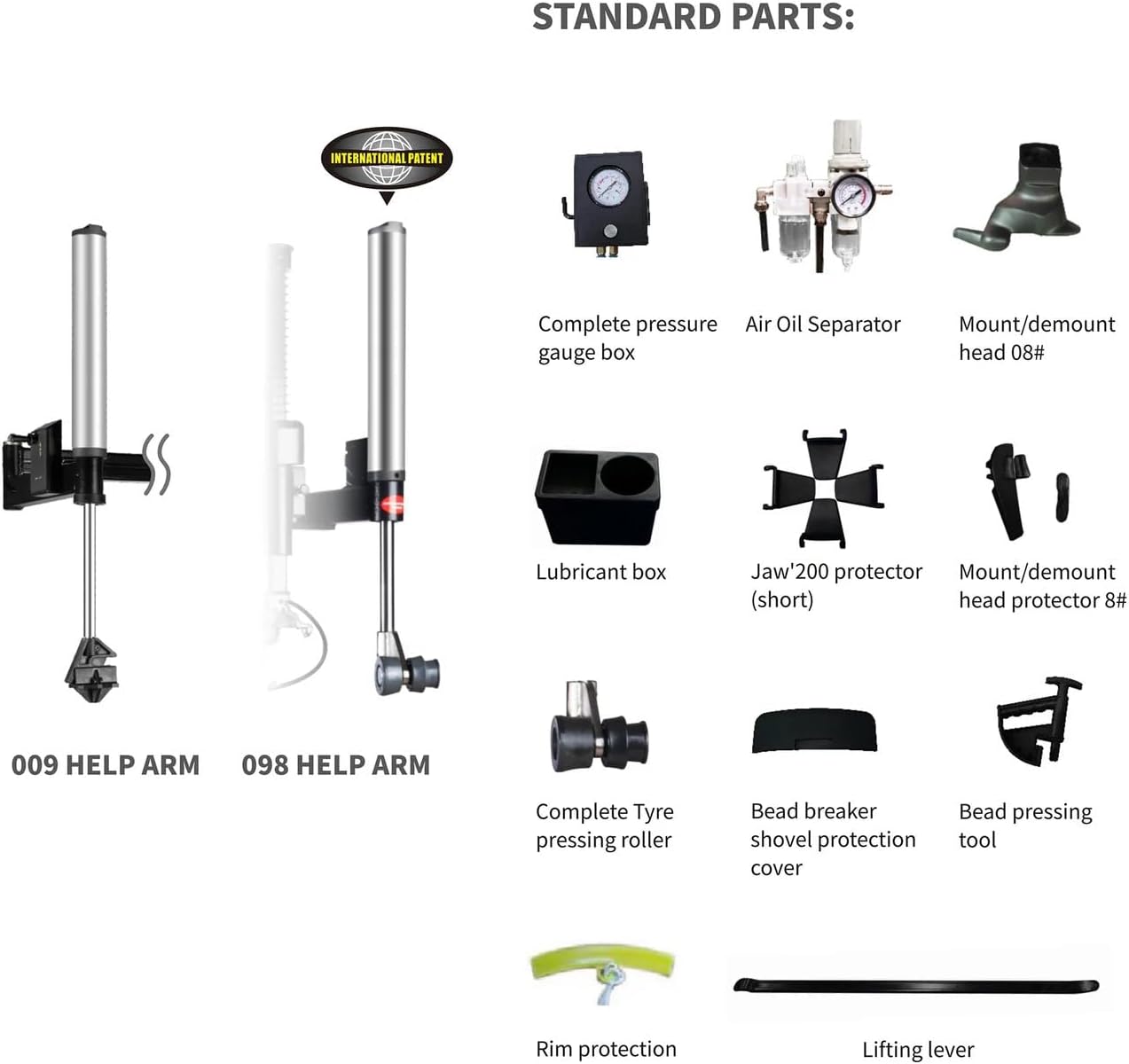 APlusLift THA-28 Tire Wheel Changer and WBS-500 Tire Wheel Balancer with Wheel Hood Protector Combo New Integrated Power Unit