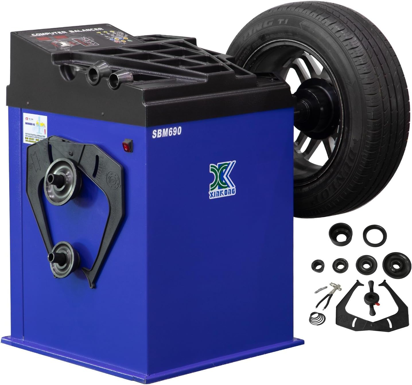 XK 988 Combo Tire Changer 2.0hp + 690 Balancer Rim Clamp