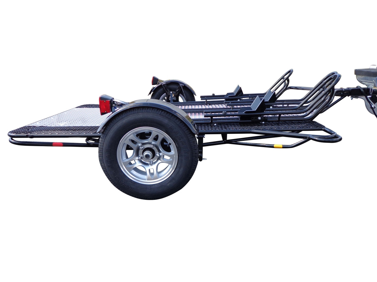 MT3 Stand, Store or Roll Ride-Up 3-Rail Motorcycle Trailer