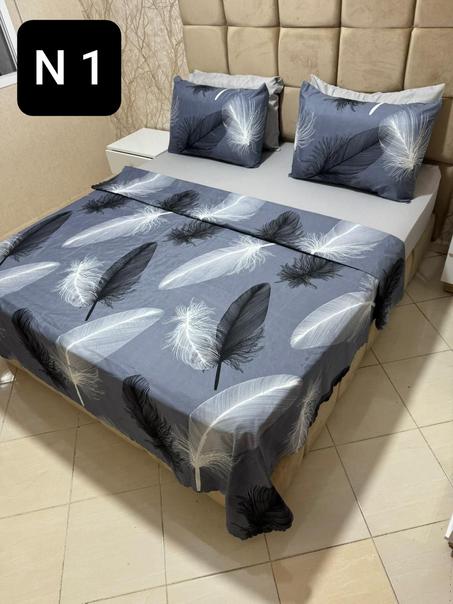 غطاء سريرمكون من 6 قطع ثوب صيفي رطب وناعم