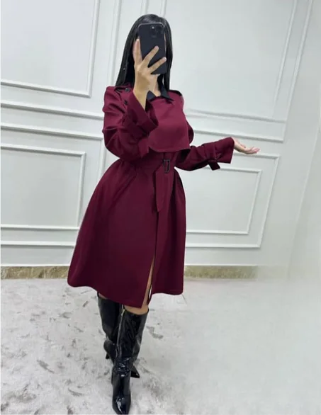 معطف شتوي راقي بقصة أنثوية فاخرة"