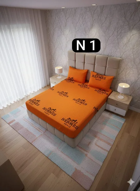 ليزار لاستيك160/200 بطبعات ماركات عالمية جودة عالية وبتصميم فاخر ثوب خيط