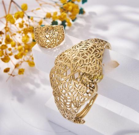 براسلي وخاتم يجمعان بين الأناقة والرقي 💎inoxydable