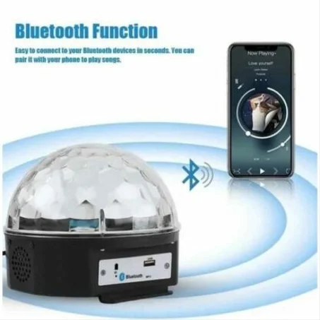 LED RGB Crystal Magic Ball Effect Light Disco DJ Stage Lighting