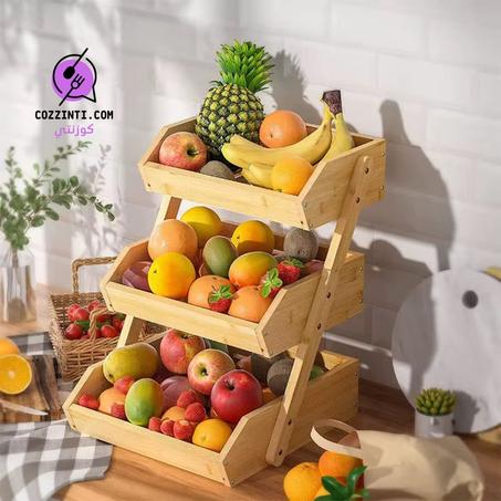 منظم خشبي  بثلاث طوابق