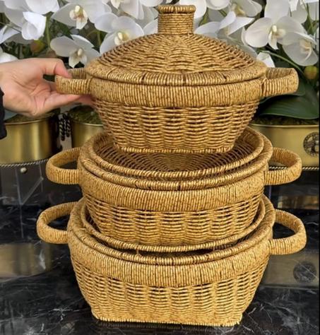 ثلاثة سلل لتخزين صناعة تقليدية