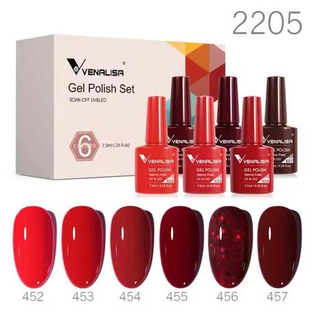 XMAS Red- 6 Colors Gel Polish Set