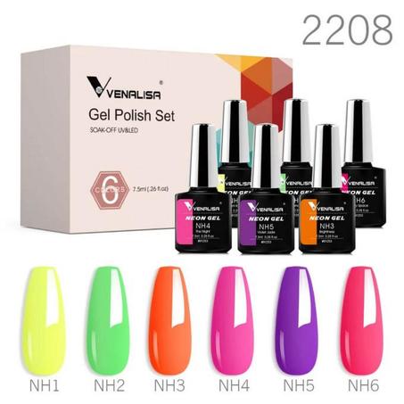 Neon Gel Polish 6 Color Set