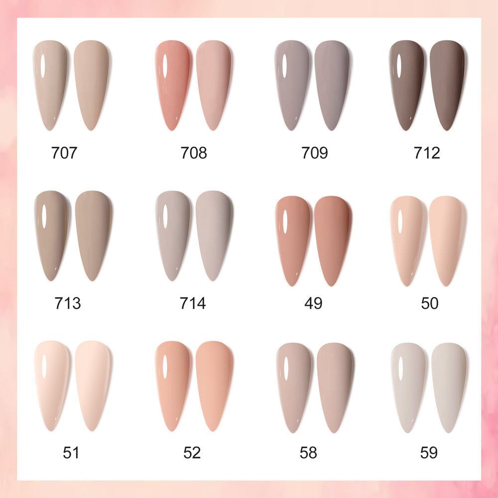 Milky Coffee- Gel Polish 12 Colors Set