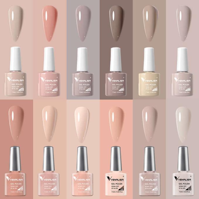 Milky Coffee- Gel Polish 12 Colors Set